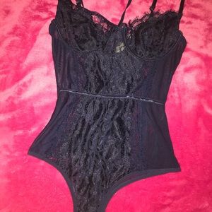 Navy Blue Lace Bodysuit